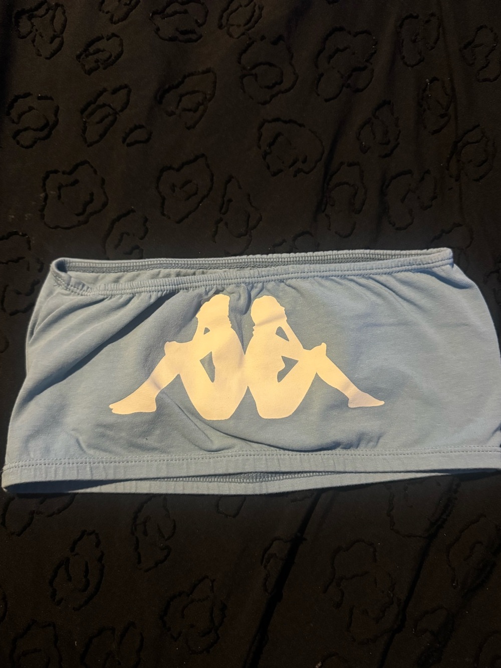 Kappa Light Blue Bandeau with Red Logo Tag